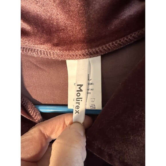 Women's Velvet Top Long Sleeve Button Flowy Casual Wine Red Six XXL - Picture 3 of 9